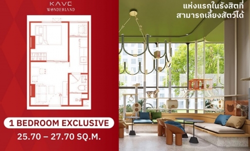 คอนโดใหม่ เคฟ วันเดอร์แลนด์ หนึ่งเดียวในรังสิต ใกล้ ม.ธรรมศาสตร์ รังสิต เลี้ยงสัตว์ได้ ซื้อคุ้มากกว่าเช่า โทร 061-6161426