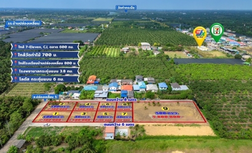 ขายที่ดิน ใกล้วัดท่าไม้ เริ่ม 700,000 ต่อรองได้ อ.กระทุ่มแบน สมุทรสาคร ทำเลชุมชน เข้าออกสะดวก โทร 082-8756645