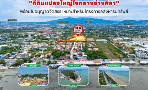 ขายที่ดิน ชลบุรี ซอย 9 มิตรสัมพันธ์ บ้านปึก อ่างศิลา เหมาะแก่การลงทุน จัดสรร หรือทำหมู่บ้าน โทร 085-3967890