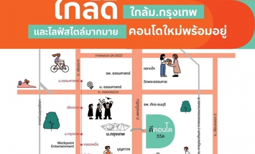 คอนโดใหม่ ใกล้ ม.กรุงเทพ Dcondo Vivid Rangsit ทำเลดีมาก พร้อมรถรับ-ส่งถึงหน้ามหาลัย โทร 065-4496399