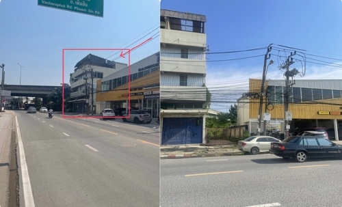 ขายที่ดินพร้อมตึก 124 ตารางวา 3 ชั้นครึ่ง สุขาภิบาล 5