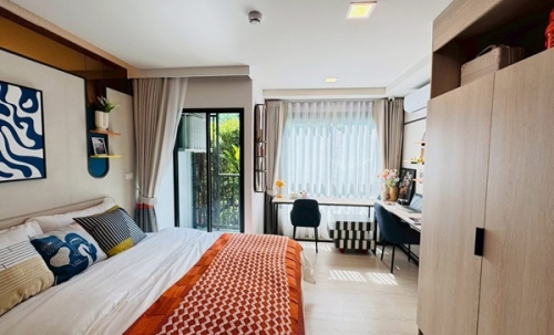 คอนโดใหม่ ใกล้ ม.กรุงเทพ ดีคอนโด วิวิด รังสิต ทำเลดีมาก พร้อมรถรับ-ส่งถึงหน้ามหาลัย โทร 065-4496399