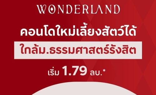 ขายคอนโดใหม่ Kave Wonderland ใกล้ ม.ธรรมศาสตร์ แต่งครบ พร้อมอยู่ เลี้ยงสัตว์ได้ โทร 0616161426