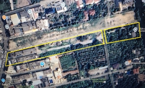ขายที่ดิน ถนนพระราม2 ซอย28 แยก22 เขตจอมทอง กทม. พร้อมสิ่งปลูกสร้าง เป็นพื้นที่สีส้ม ขนาด 8 ไร่ 1 งาน 85 ตร.ว. โทร. 0814018666